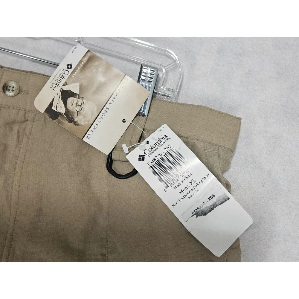 Columbia Fishing Shorts Mens XL 38 40 NEW Vtg PFG‎ Hiking Sun Protection Cargo